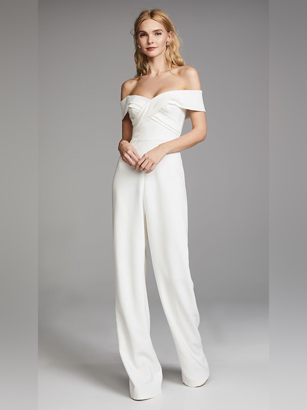 Theia Colette Off-Shoulder Jumpsuit